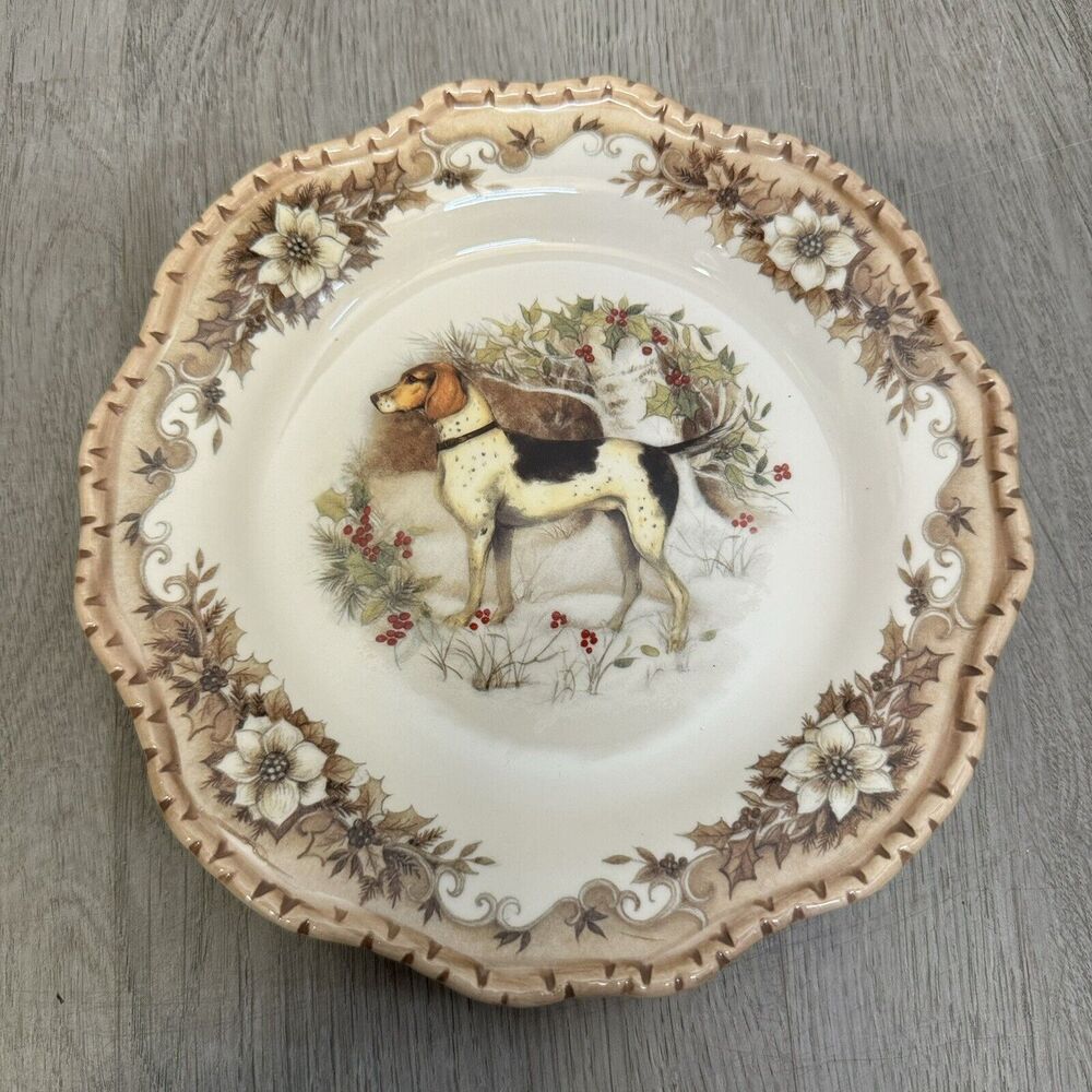 Cracker Barrel Woodland Animals Hunting Dog Hound Salad Plate Replacement